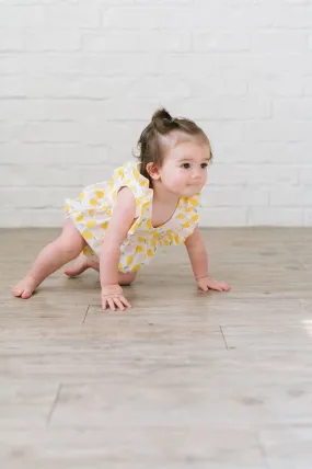 Amelia Romper in Lemon Drop 